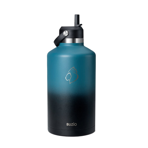 Duet Series Water Bottle With Straw Spout Lid | 128oz