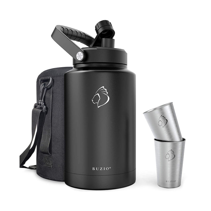 1 Gallon Water Bottle Insulated - 128 Oz Stainless Steel Metal Water Jug  with Holder - | Carrying Ba…See more 1 Gallon Water Bottle Insulated - 128  Oz