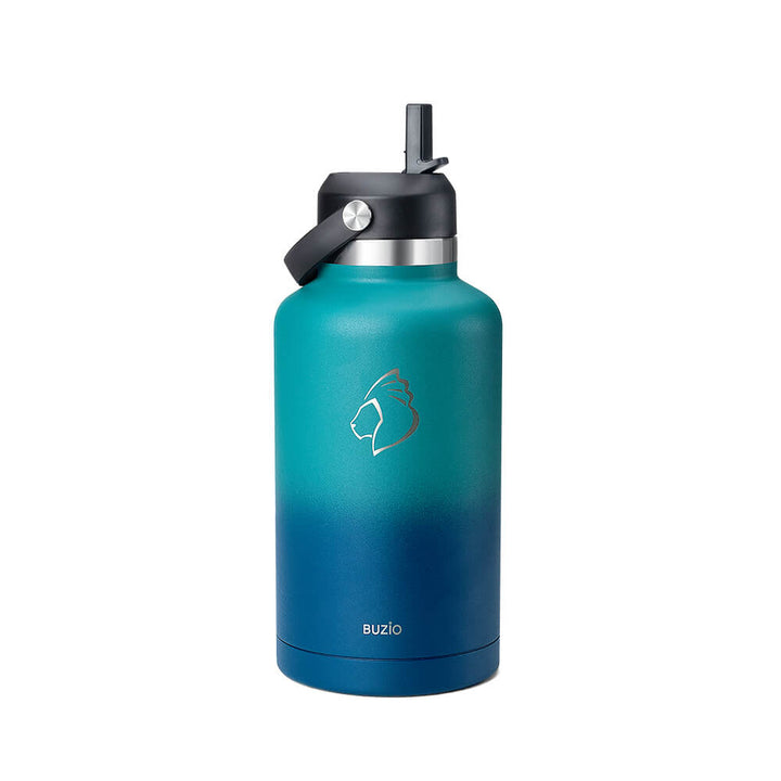 Buzio Duet Series Insulated 40 oz Water Bottle with Straw Lid and