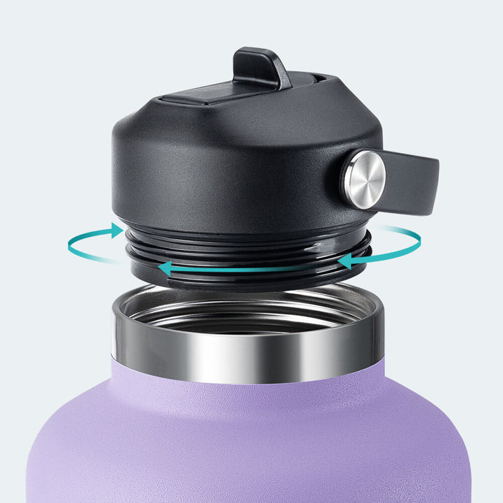 Best Buy: Buzio Motivational Water Bottle with 2 Lids 64oz Green/Purple  Gradient B1BW901